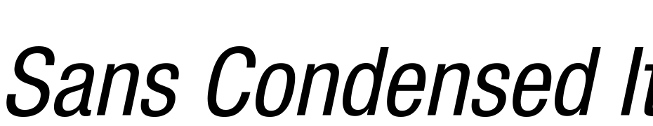 Sans Condensed ITALIC Font Download Free