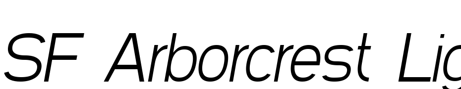 SF Arborcrest Light Oblique Font Download Free