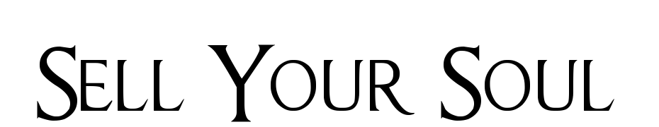 Sell Your Soul Font Download Free