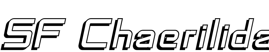 SF Chaerilidae Shaded Oblique Font Download Free