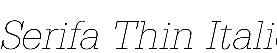 Serifa Thin Italic BT Font Download Free