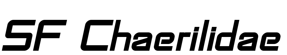 SF Chaerilidae Bold Oblique Yazı tipi ücretsiz indir