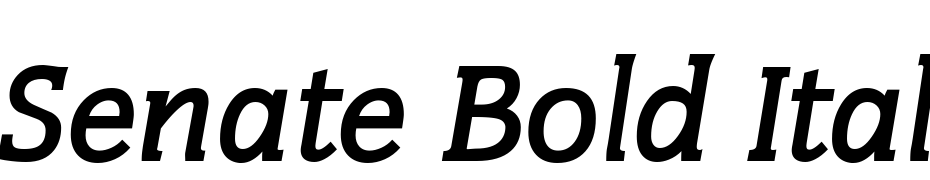 Senate Bold Italic Font Download Free