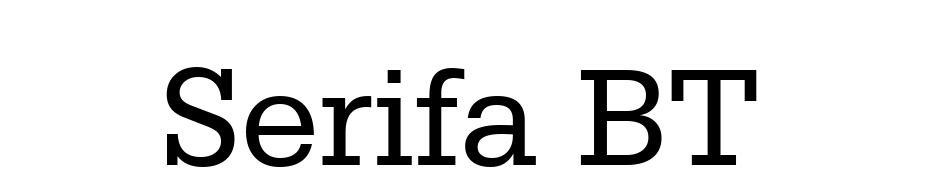 Serifa BT Font Download Free