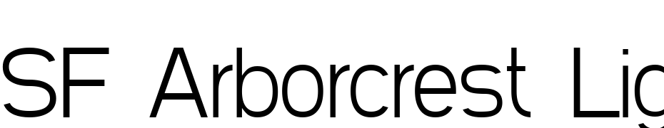 SF Arborcrest Light Font Download Free