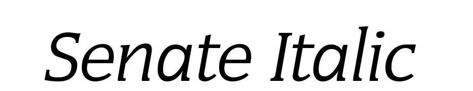 Senate Italic Font Download Free