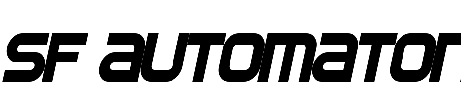 SF Automaton Condensed Oblique Font Download Free