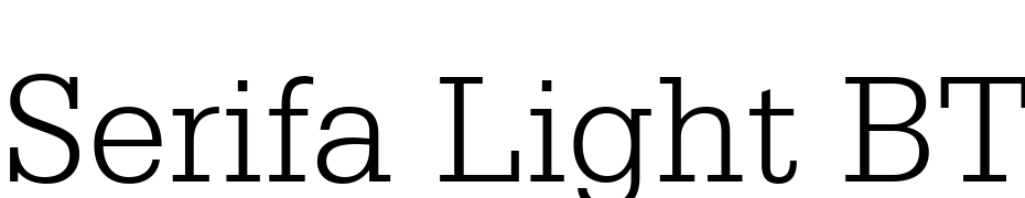 Serifa Light BT Font Download Free