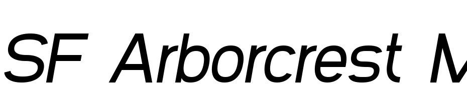 SF Arborcrest Medium Oblique Font Download Free