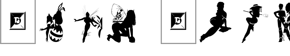 Sexy Silouette Stencils cкачати шрифт безкоштовно