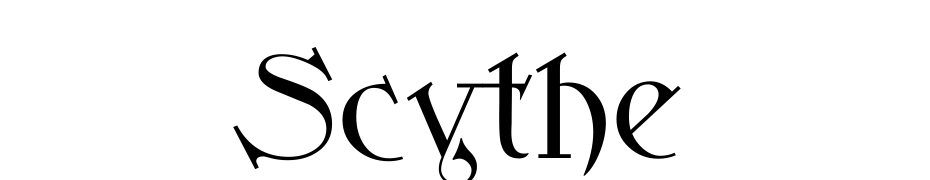 Scythe Yazı tipi ücretsiz indir