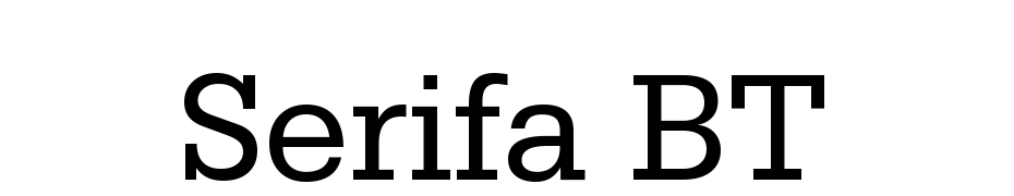 Serifa BT Font Download Free