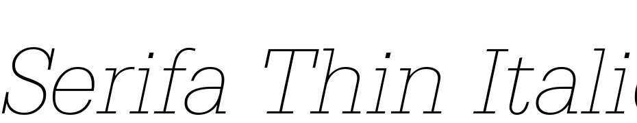 Serifa Thin Italic BT Font Download Free