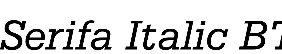Serifa Italic BT Polices Telecharger