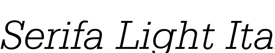 Serifa Light Italic BT Font Download Free