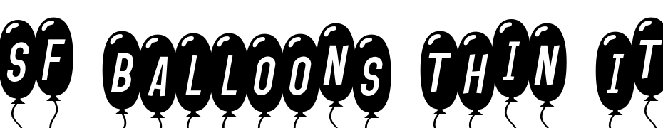 SF Balloons Thin Italic Font Download Free