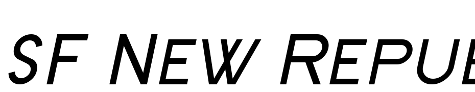 SF New Republic SC Italic Font Download Free