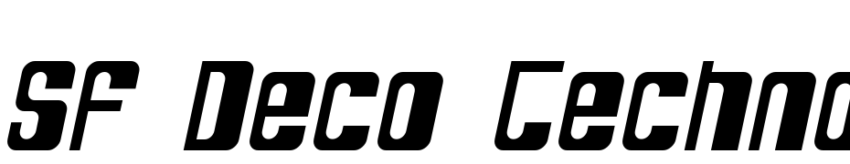 SF Deco Techno Oblique Font Download Free