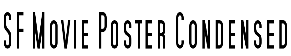 SF Movie Poster Condensed Font Download Free