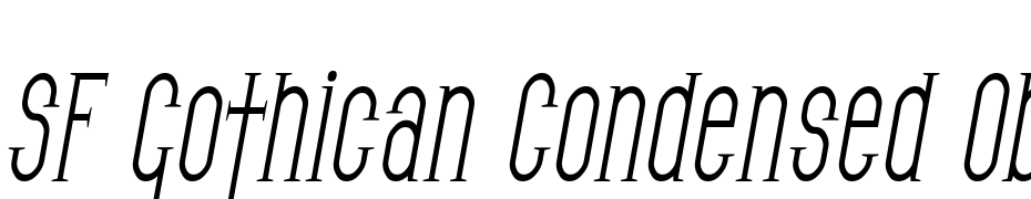 SF Gothican Condensed Oblique Font Download Free
