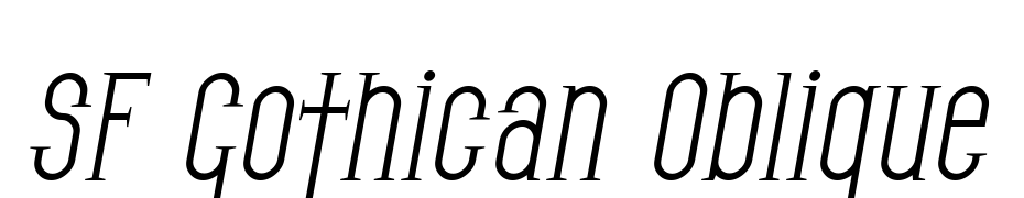 SF Gothican Oblique Font Download Free