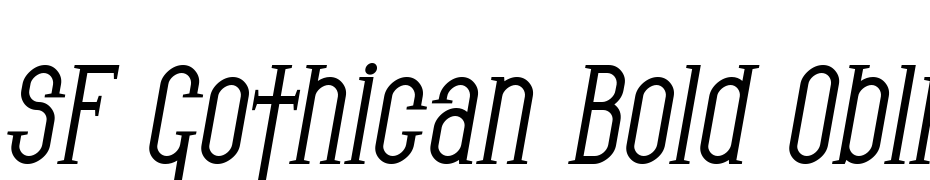 SF Gothican Bold Oblique Font Download Free