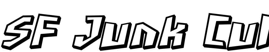 SF Junk Culture Shaded Oblique Font Download Free