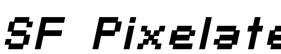 SF Pixelate Bold Oblique Font Download Free