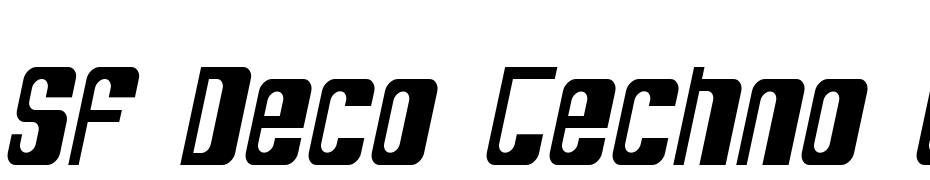 SF Deco Techno Condensed Oblique Font Download Free