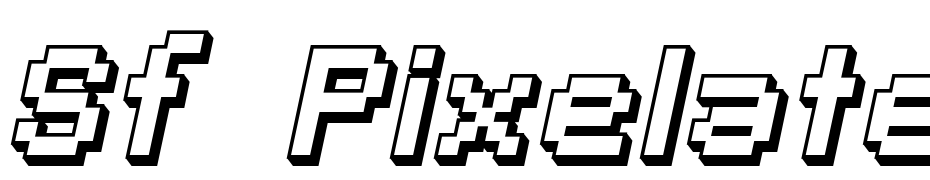 Sf Pixelate Shaded Bold Oblique Font Download Free