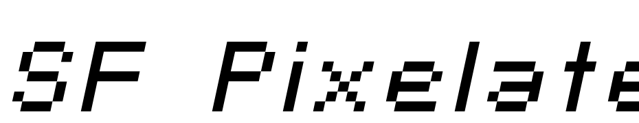 SF Pixelate Oblique Font Download Free