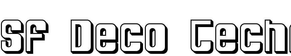 SF Deco Techno Shaded Font Download Free