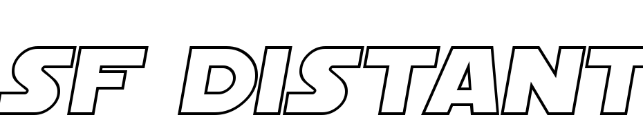 SF Distant Galaxy Outline Italic cкачати шрифт безкоштовно