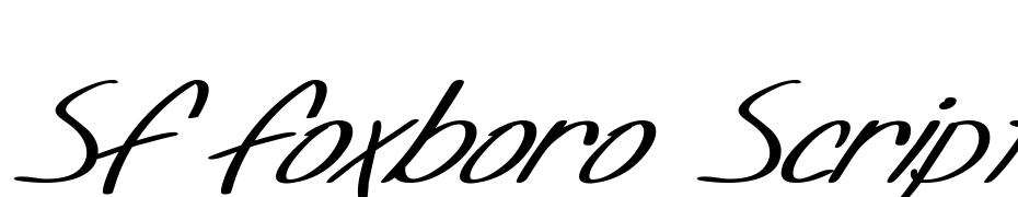 SF Foxboro Script Extended Italic Font Download Free