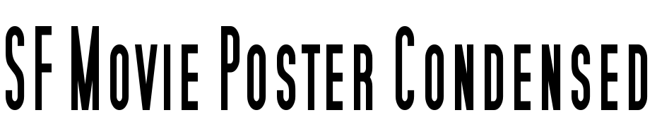 SF Movie Poster Condensed Bold Font Download Free