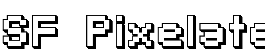 SF Pixelate Shaded Bold Font Download Free