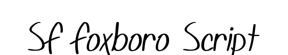 SF Foxboro Script Font Download Free