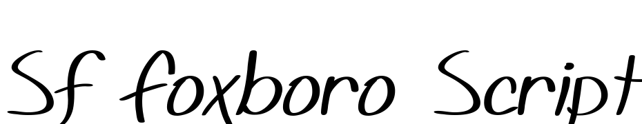 Sf Foxboro Script Extended Font Download Free