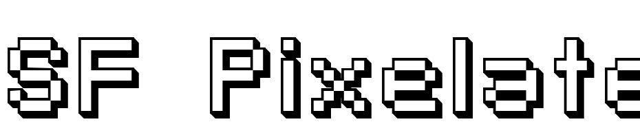 SF Pixelate Shaded Font Download Free