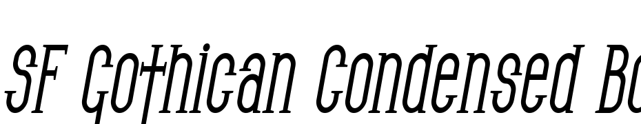 SF Gothican Condensed Bold Oblique Font Download Free