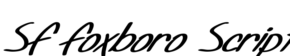 SF Foxboro Script Extended Bold Italic Font Download Free