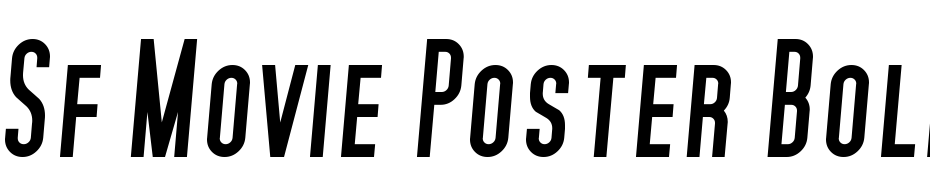 SF Movie Poster Bold Italic Font Download Free