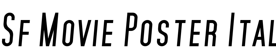 SF Movie Poster Italic Font Download Free