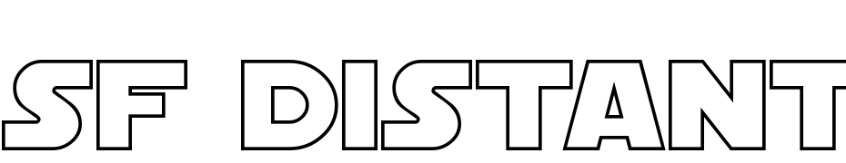 SF Distant Galaxy Outline Font Download Free