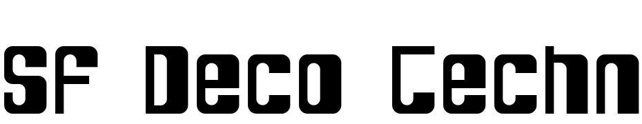 SF Deco Techno Font Download Free