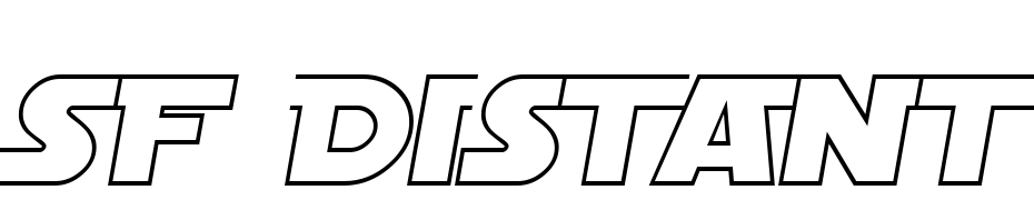 SF Distant Galaxy Alt Outline Italic Font Download Free
