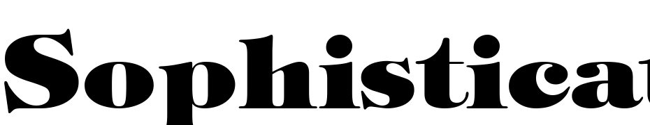 Sophisticate Black SSi Extra Bold Font Download Free