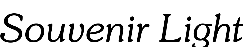 Souvenir Light Italic BT Font Download Free