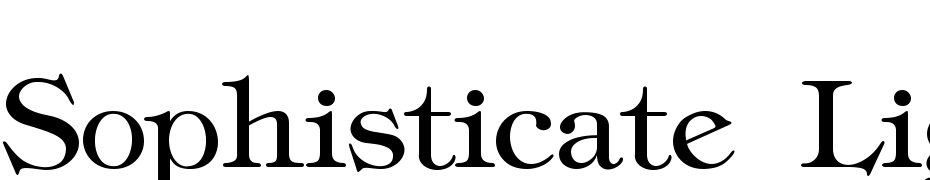 Sophisticate Light SSi Light Font Download Free