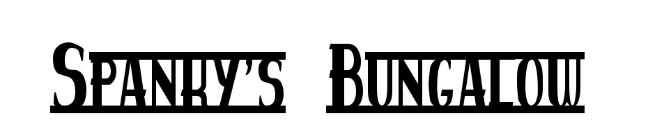 Spanky's Bungalow Font Download Free